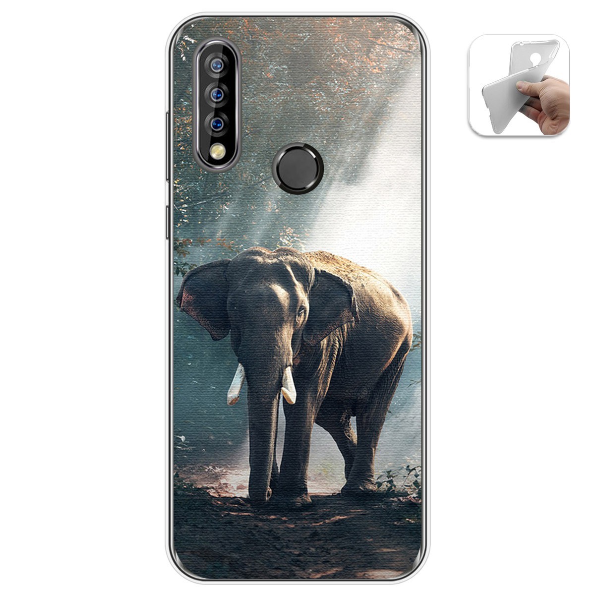 Funda Gel Tpu para Oukitel C17 Pro diseño Elefante Dibujos
