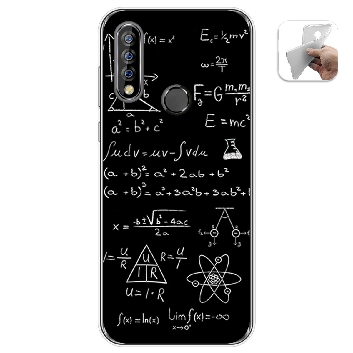 Funda Gel Tpu para Oukitel C17 Pro diseño Formulas Dibujos