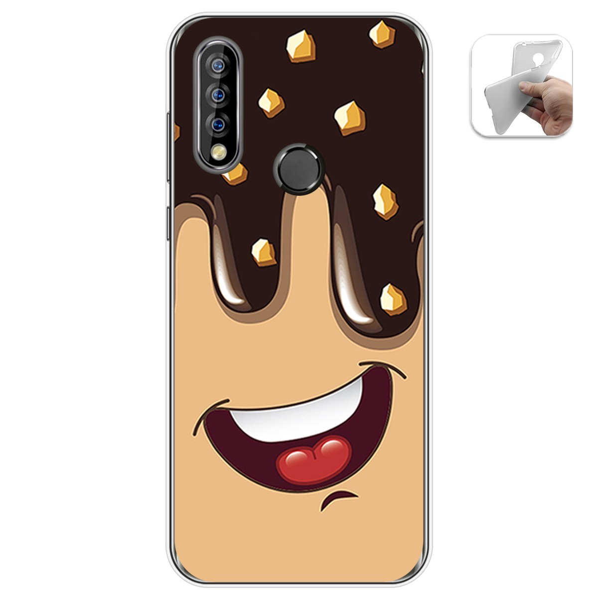 Funda Gel Tpu para Oukitel C17 Pro diseño Helado Chocolate Dibujos
