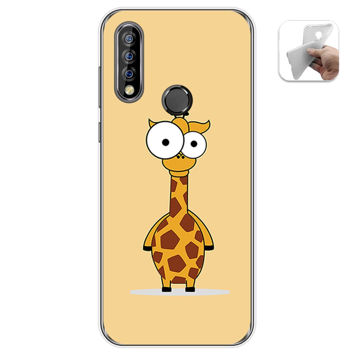 Funda Gel Tpu para Oukitel C17 Pro diseño Jirafa Dibujos