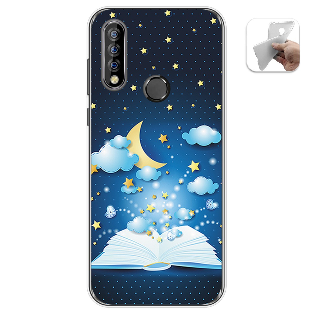 Funda Gel Tpu para Oukitel C17 Pro diseño Libro Cuentos Dibujos