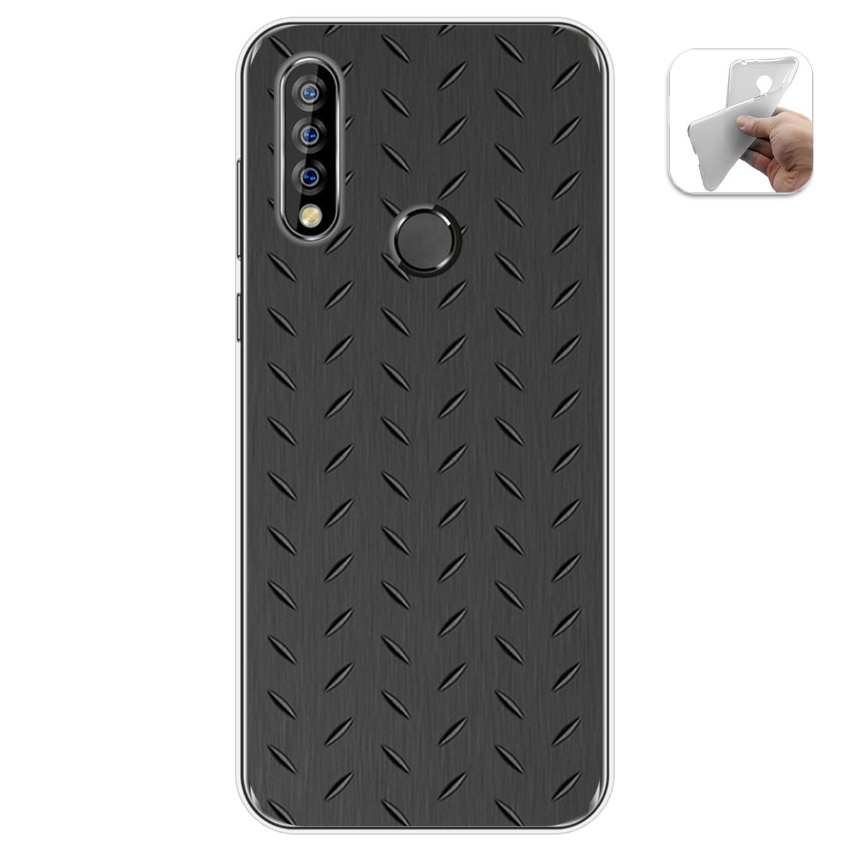 Funda Gel Tpu para Oukitel C17 Pro diseño Metal Dibujos