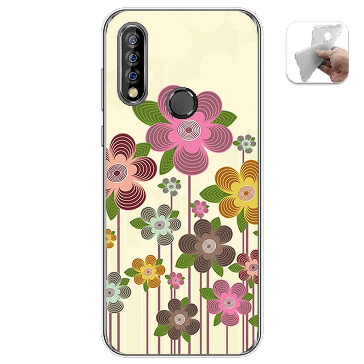 Funda Gel Tpu para Oukitel C17 Pro diseño Primavera En Flor Dibujos