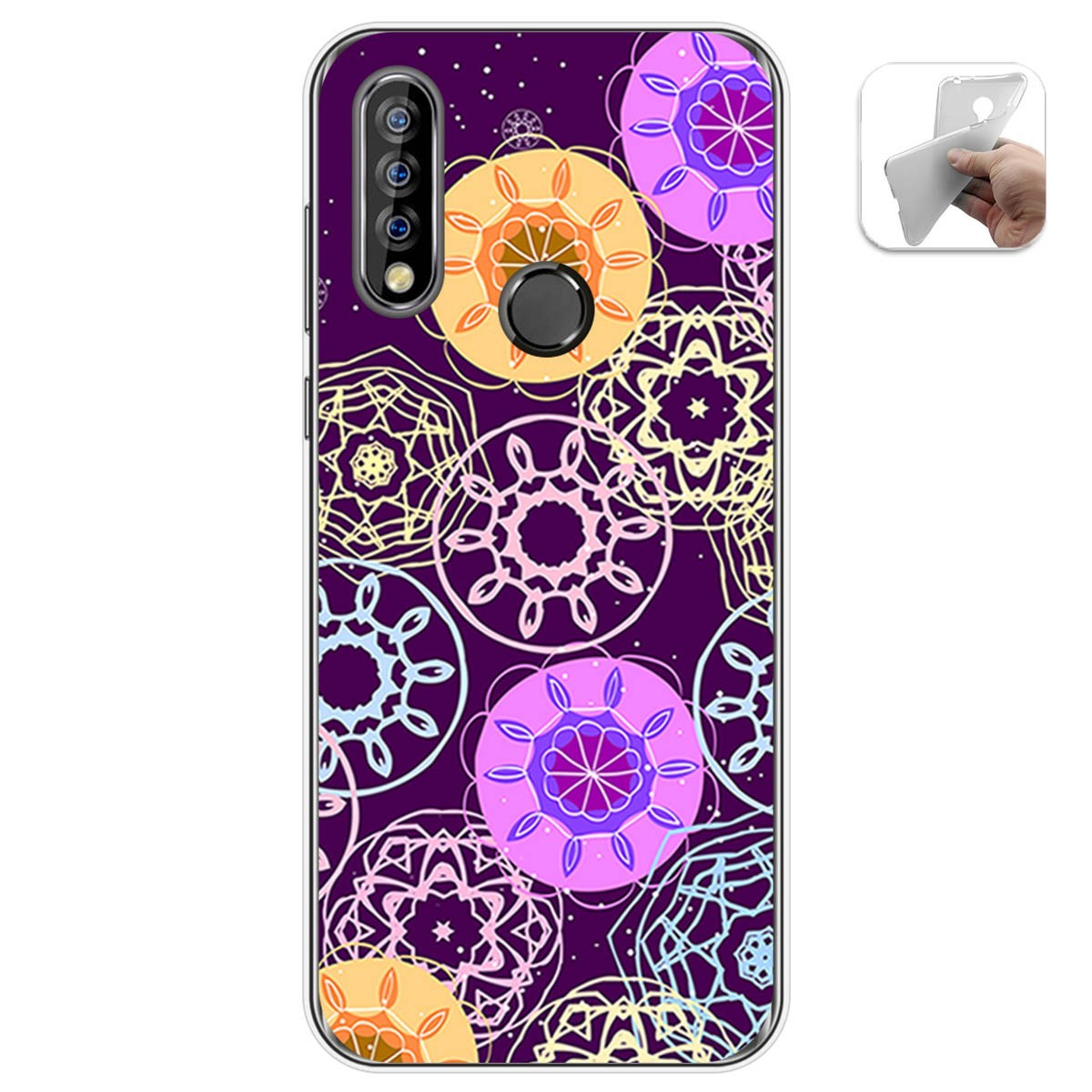 Funda Gel Tpu para Oukitel C17 Pro diseño Radial Dibujos