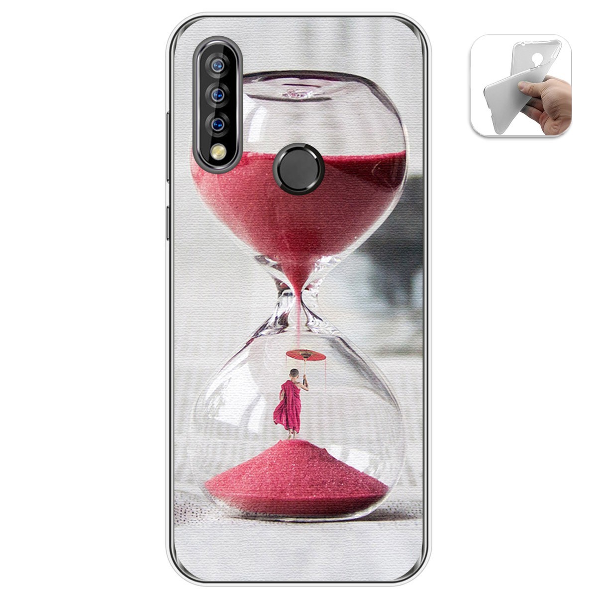 Funda Gel Tpu para Oukitel C17 Pro diseño Reloj Dibujos