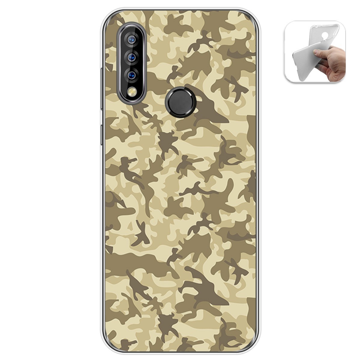 Funda Gel Tpu para Oukitel C17 Pro diseño Sand Camuflaje Dibujos