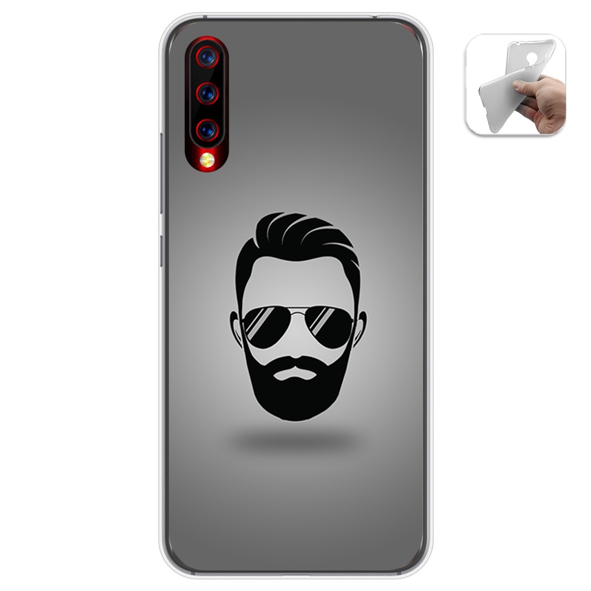 Funda Gel Tpu para Umidigi X diseño Barba Dibujos
