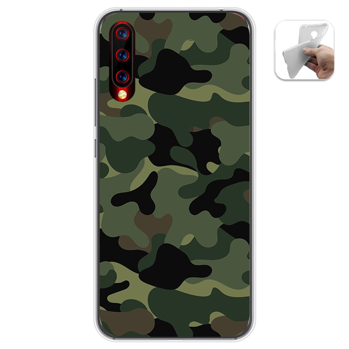 Funda Gel Tpu para Umidigi X diseño Camuflaje Dibujos