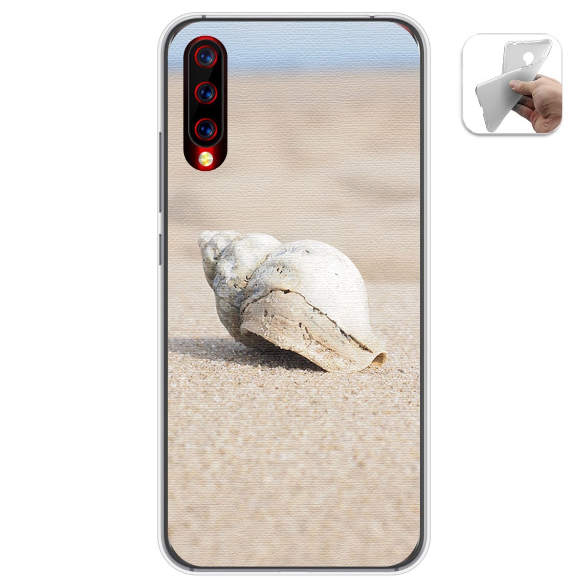 Funda Gel Tpu para Umidigi X diseño Concha Dibujos