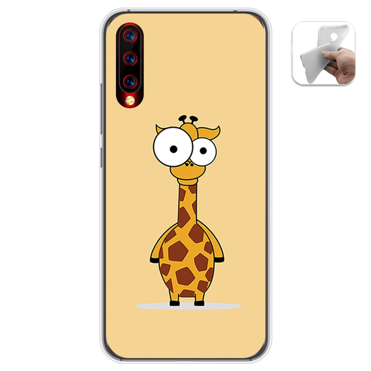 Funda Gel Tpu para Umidigi X diseño Jirafa Dibujos