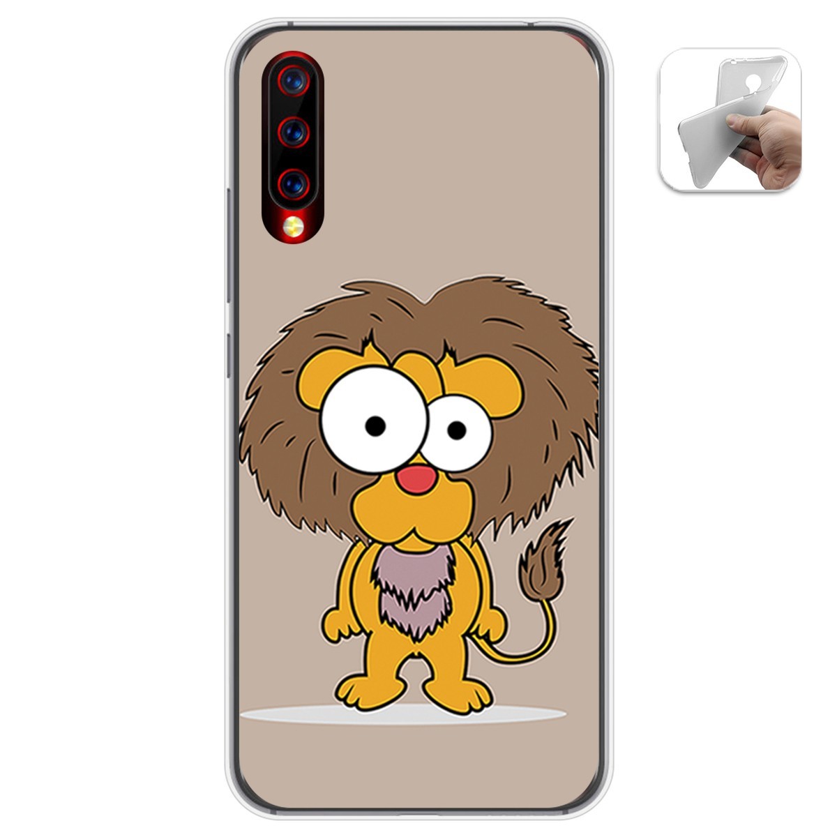 Funda Gel Tpu para Umidigi X diseño Leon Dibujos