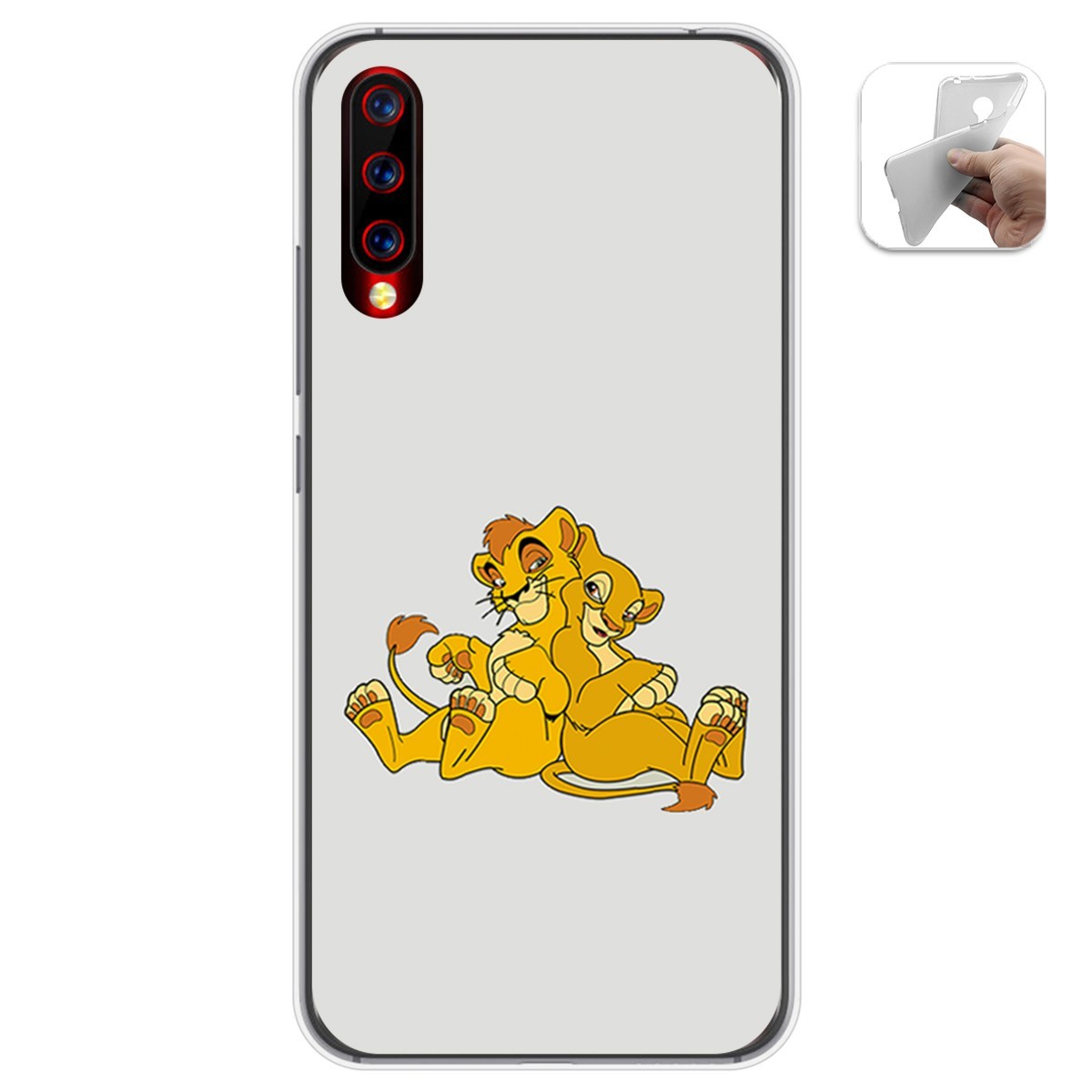 Funda Gel Tpu para Umidigi X diseño Leones Dibujos
