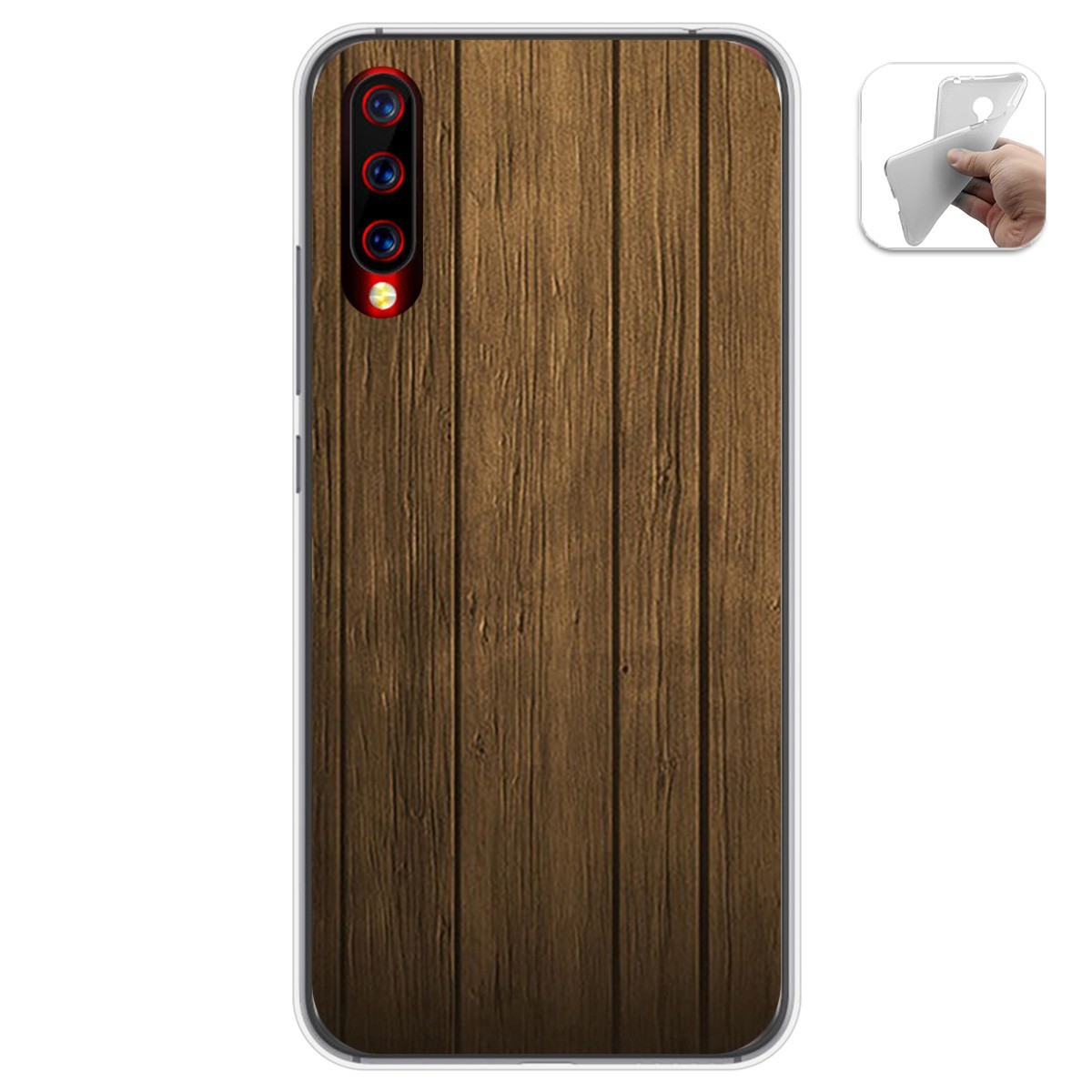 Funda Gel Tpu para Umidigi X diseño Madera Dibujos
