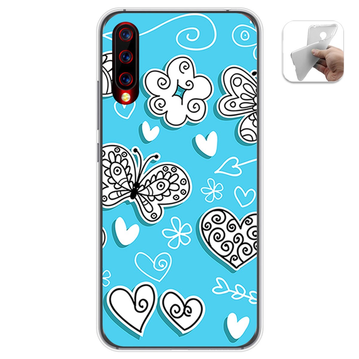Funda Gel Tpu para Umidigi X diseño Mariposas Dibujos