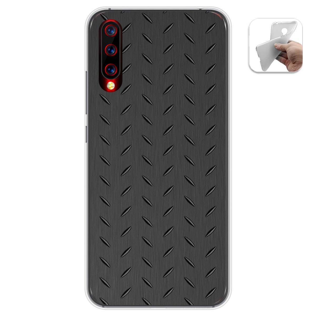 Funda Gel Tpu para Umidigi X diseño Metal Dibujos