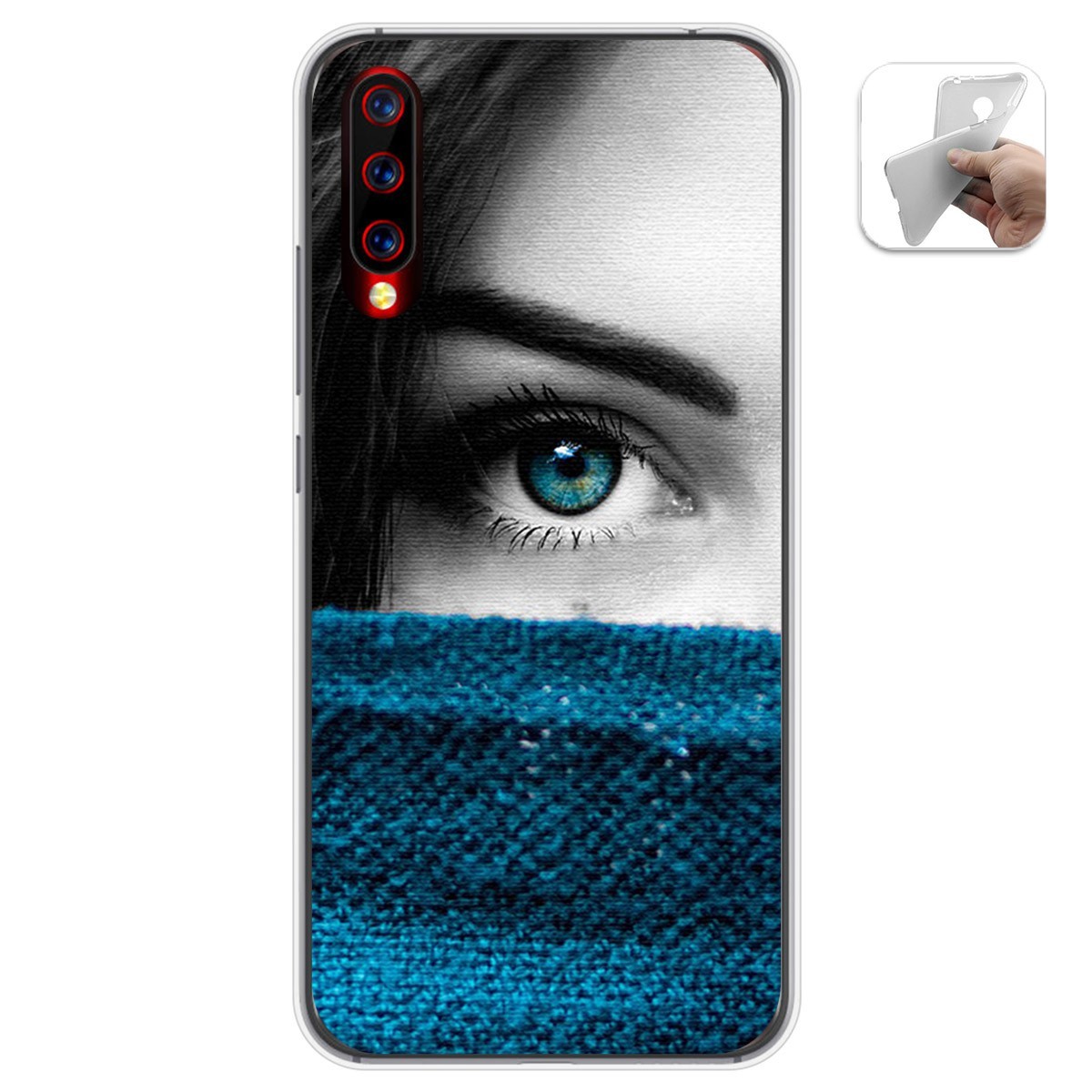 Funda Gel Tpu para Umidigi X diseño Ojo Dibujos