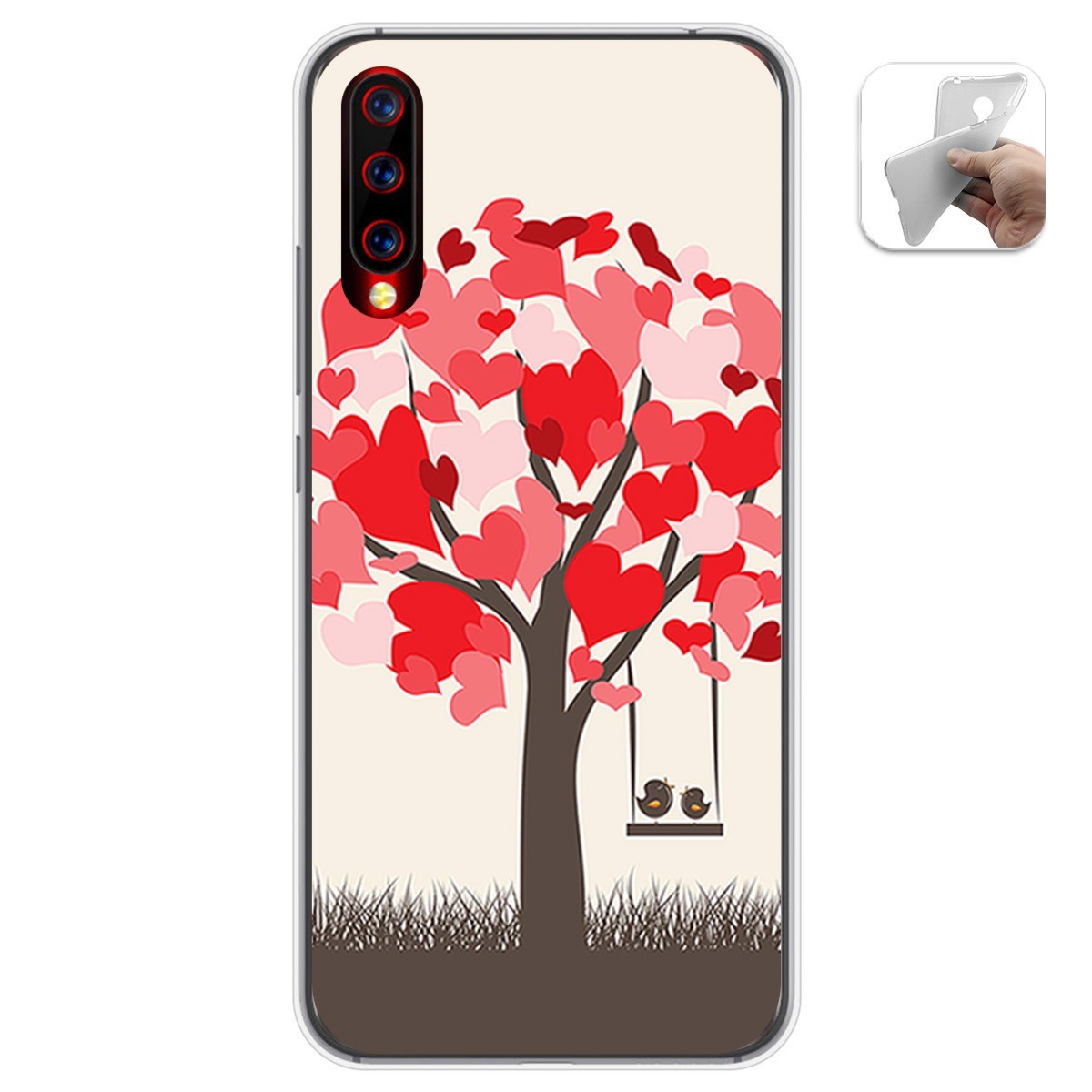 Funda Gel Tpu para Umidigi X diseño Pajaritos Dibujos