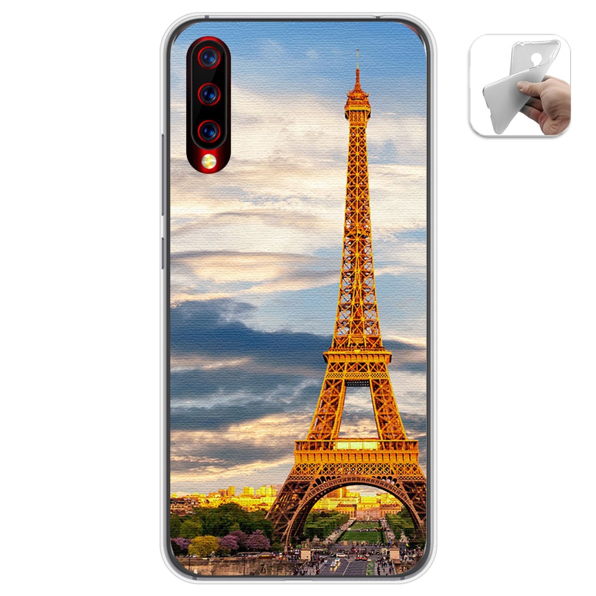 Funda Gel Tpu para Umidigi X diseño Paris Dibujos
