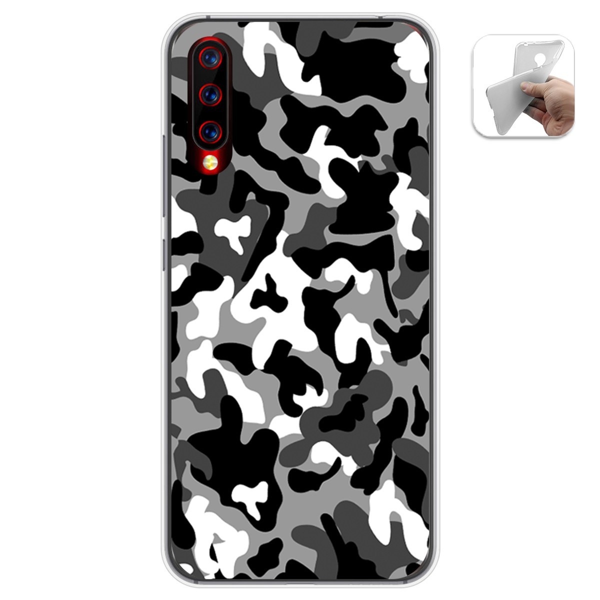 Funda Gel Tpu para Umidigi X diseño Snow Camuflaje Dibujos