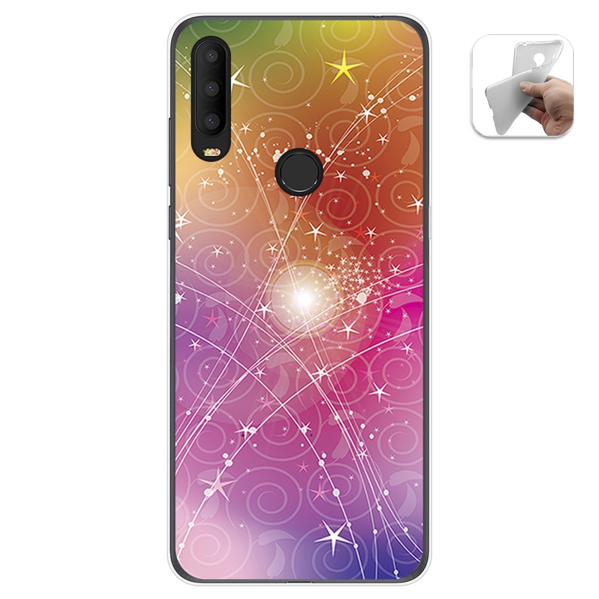 Funda Gel Tpu para Alcatel 3X 2020 diseño Abstracto Dibujos