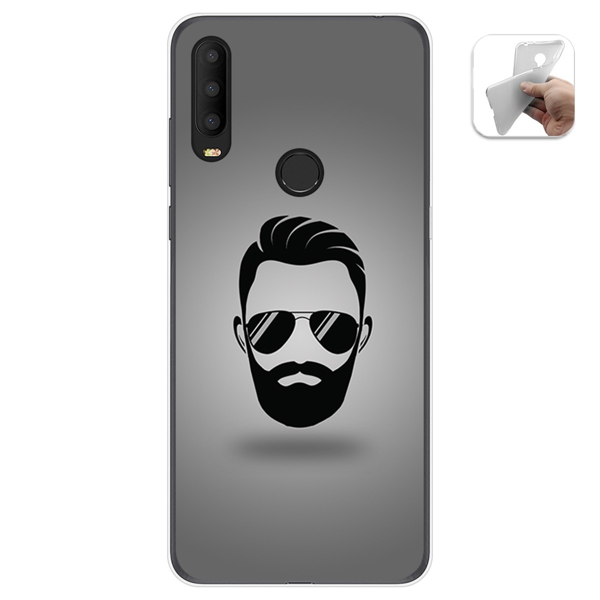 Funda Gel Tpu para Alcatel 3X 2020 diseño Barba Dibujos