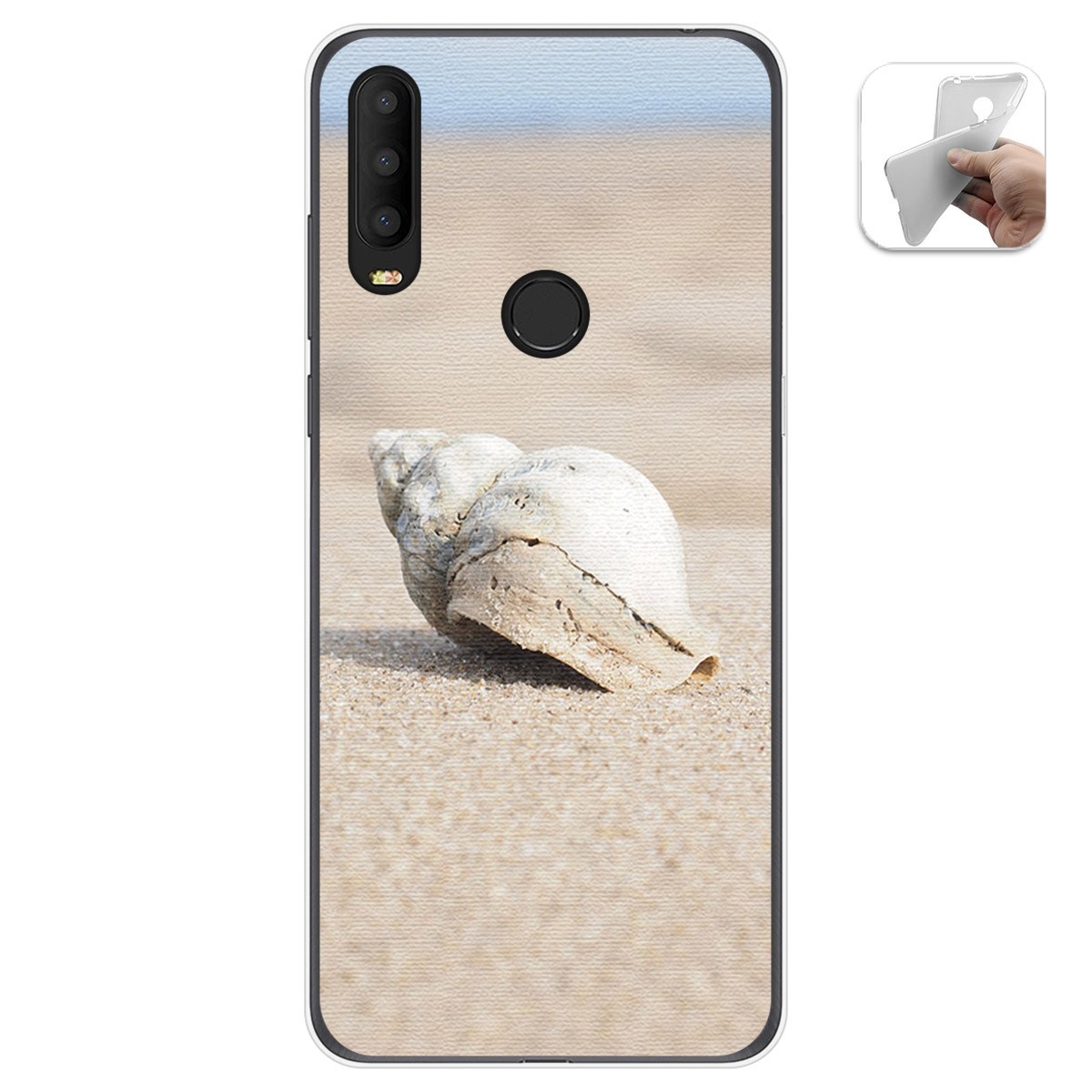 Funda Gel Tpu para Alcatel 3X 2020 diseño Concha Dibujos