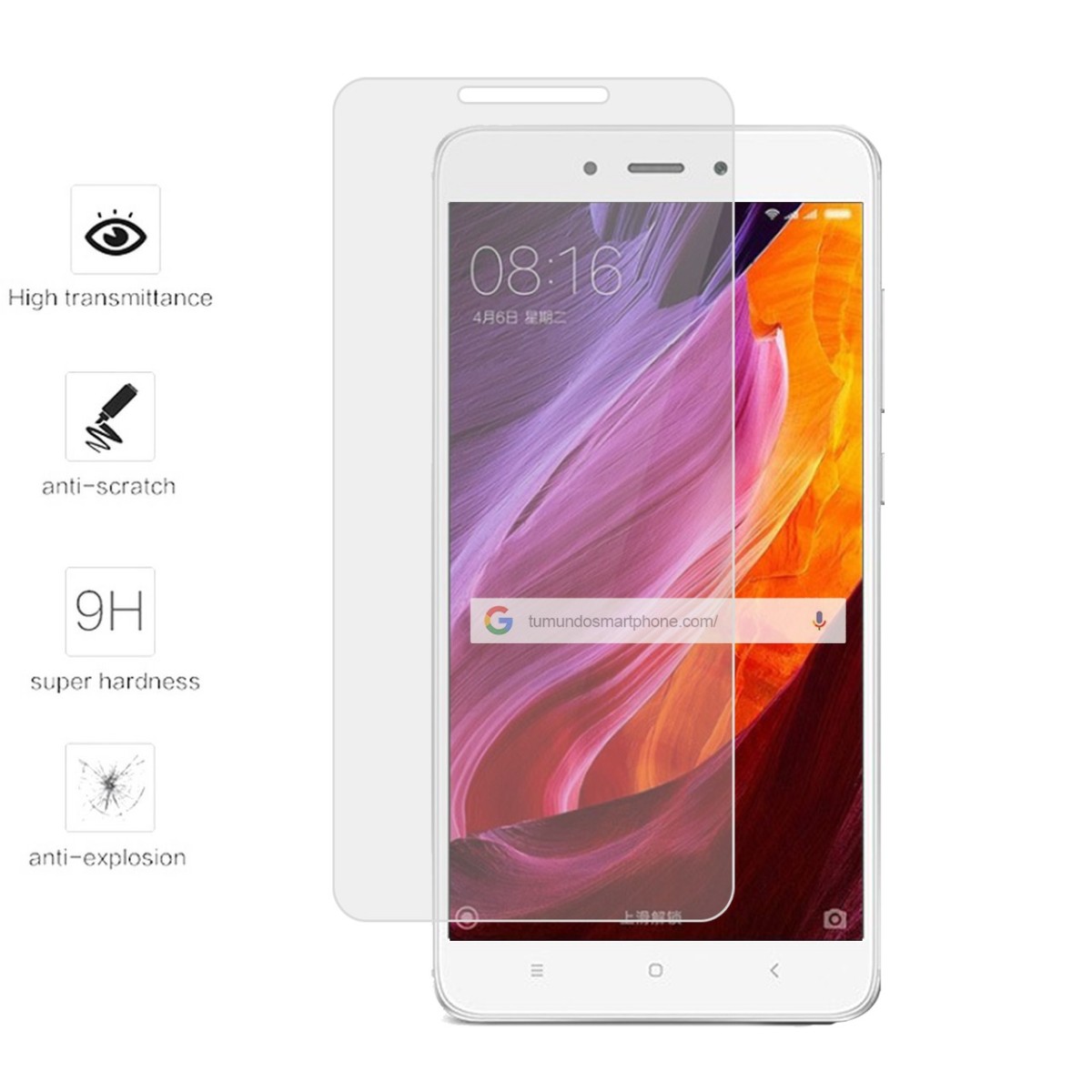 Protector Cristal Templado para Xiaomi Redmi Note 4X / Note 4 Version Global Vidrio