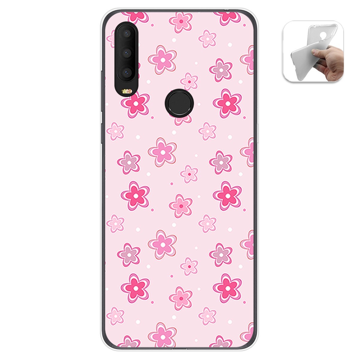 Funda Gel Tpu para Alcatel 3X 2020 diseño Flores Dibujos