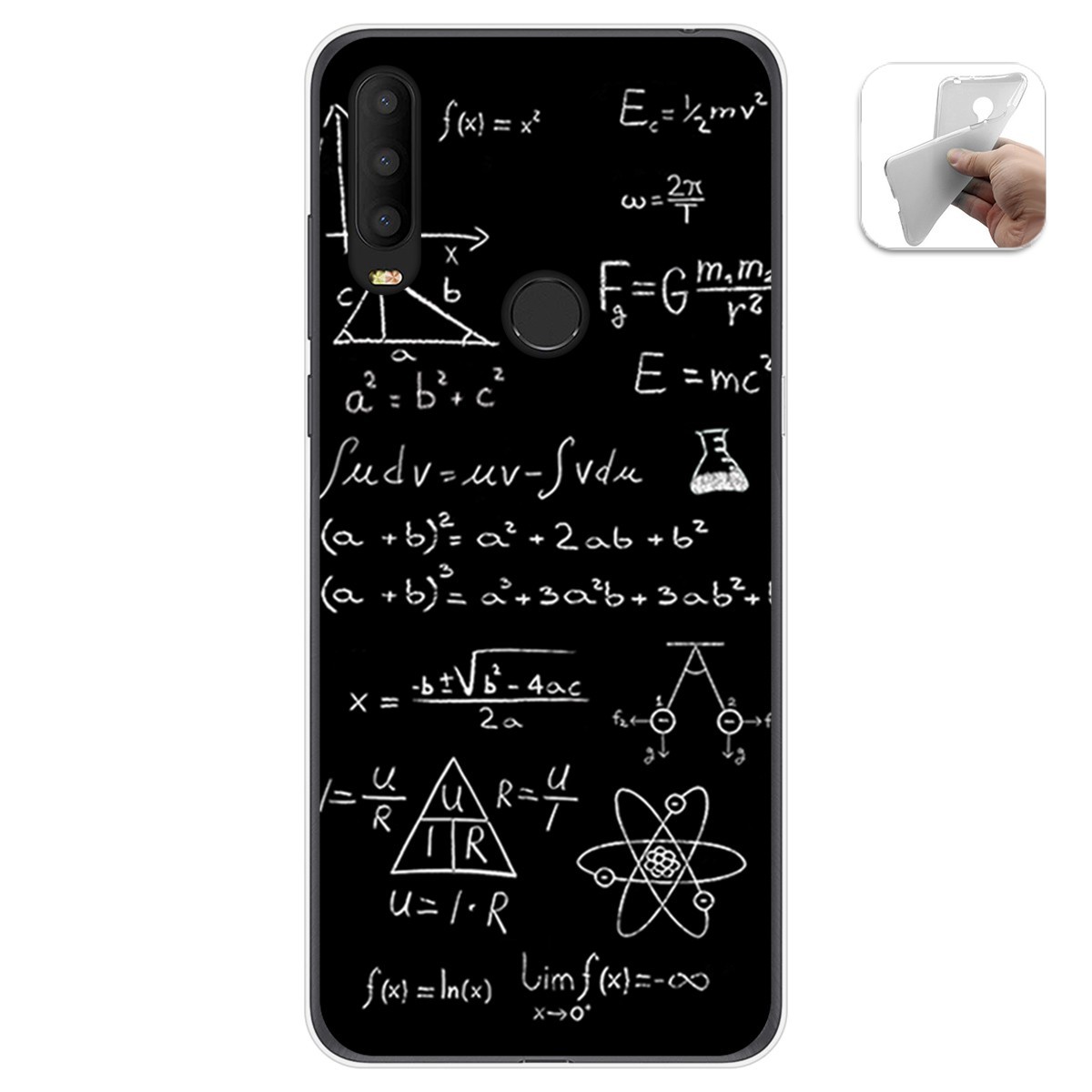 Funda Gel Tpu para Alcatel 3X 2020 diseño Formulas Dibujos
