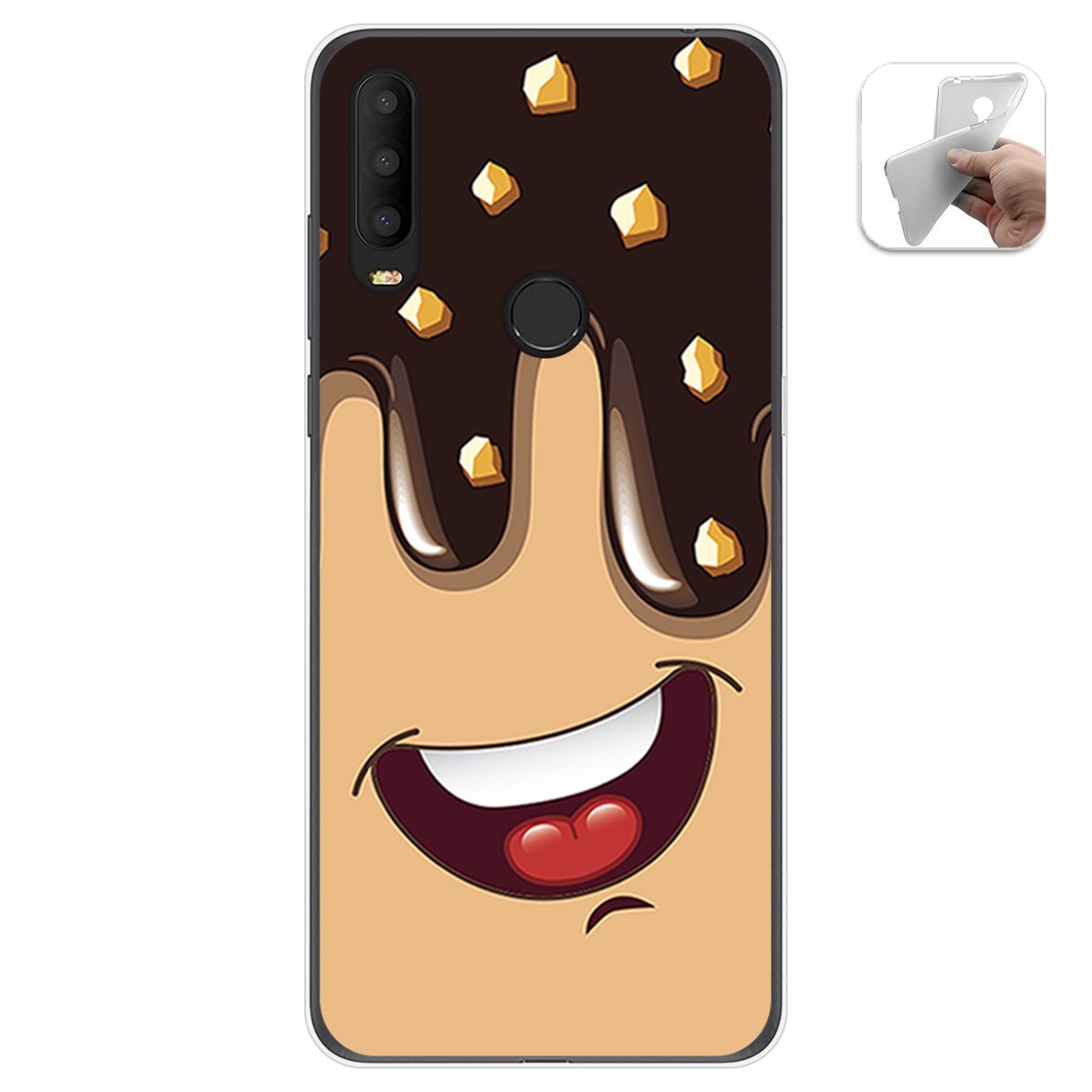 Funda Gel Tpu para Alcatel 3X 2020 diseño Helado Chocolate Dibujos