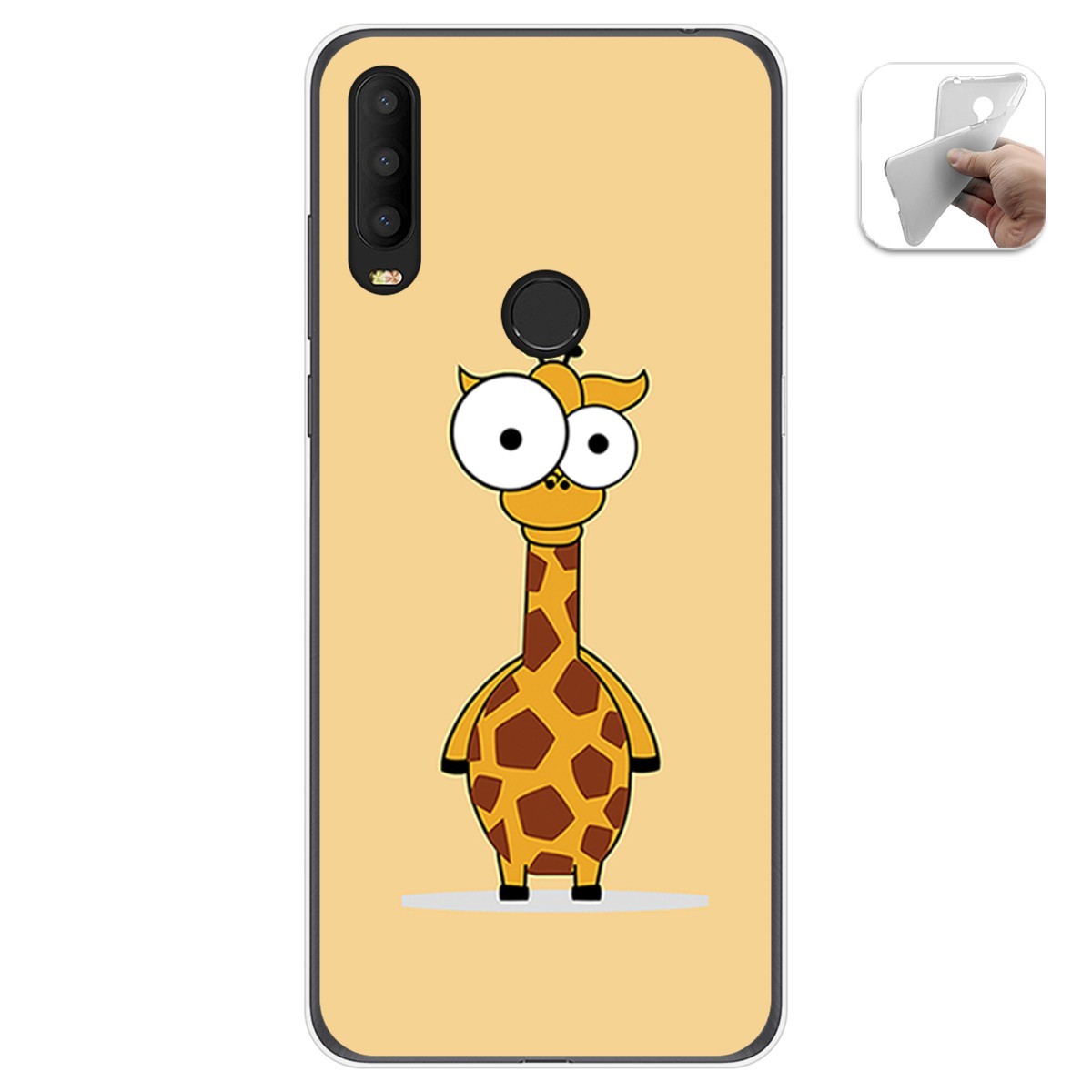 Funda Gel Tpu para Alcatel 3X 2020 diseño Jirafa Dibujos