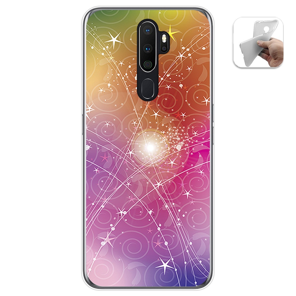 Funda Gel Tpu para Oppo A5 2020 diseño Abstracto Dibujos