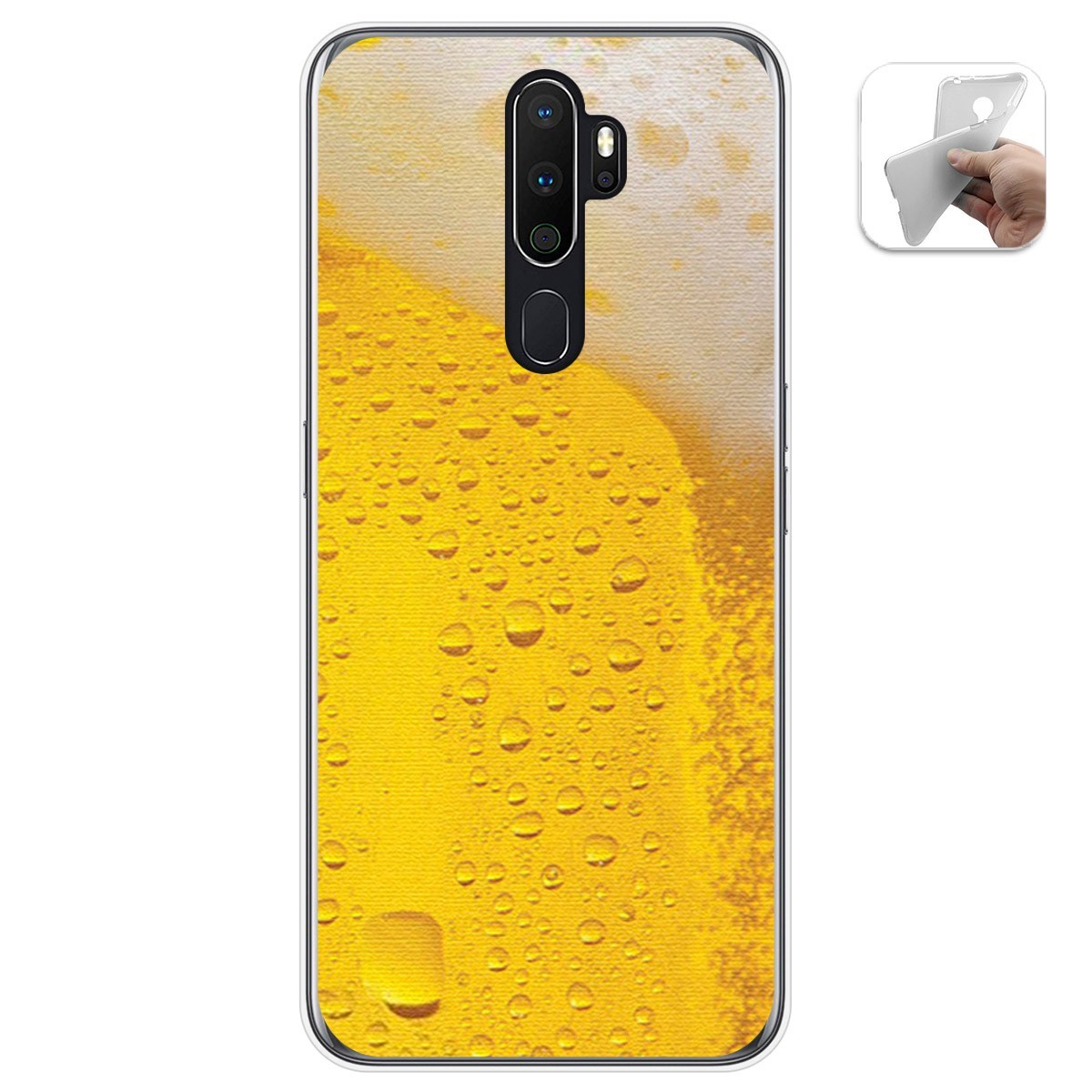 Funda Gel Tpu para Oppo A5 2020 diseño Cerveza Dibujos