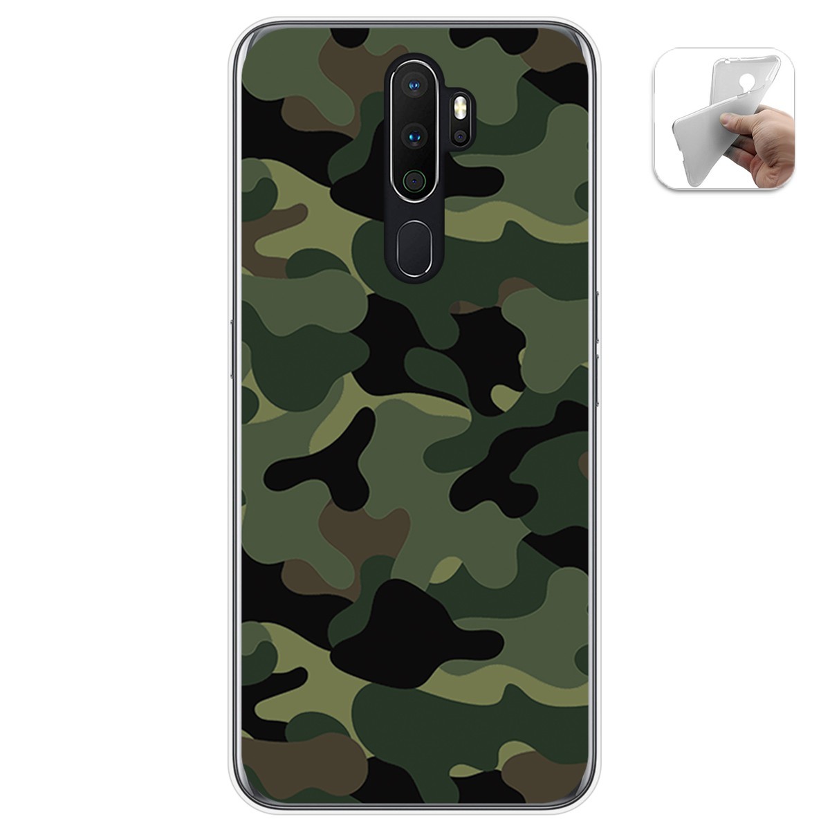 Funda Gel Tpu para Oppo A5 2020 diseño Camuflaje Dibujos