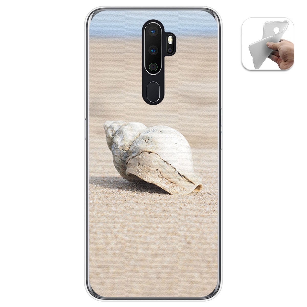 Funda Gel Tpu para Oppo A5 2020 diseño Concha Dibujos