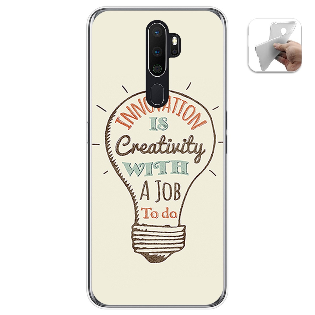 Funda Gel Tpu para Oppo A5 2020 diseño Creativity Dibujos