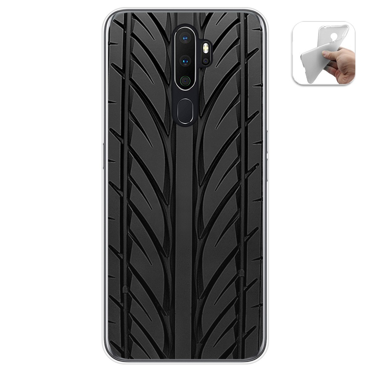 Funda Gel Tpu para Oppo A5 2020 diseño Neumatico Dibujos