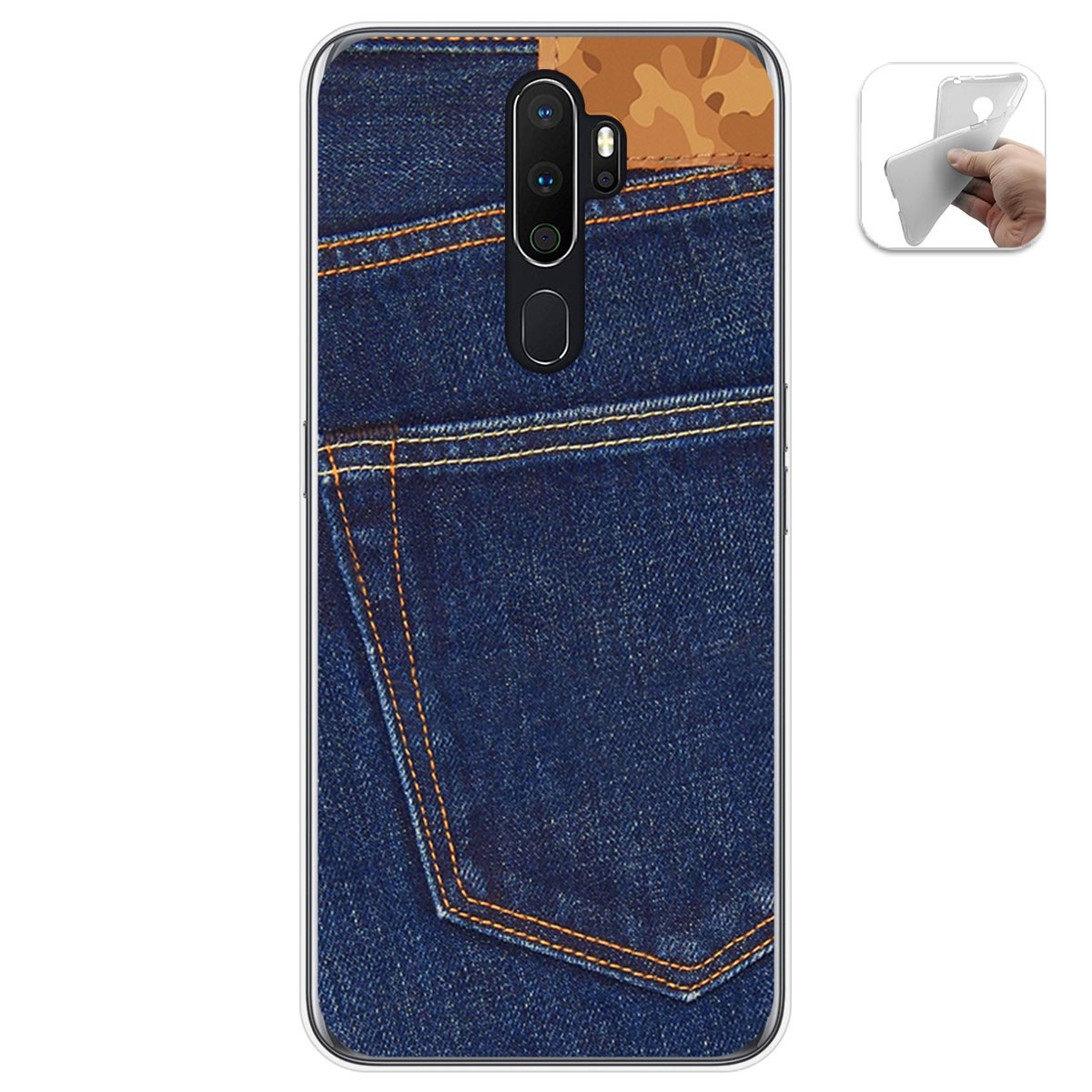 Funda Gel Tpu para Oppo A5 2020 diseño Vaquero Dibujos
