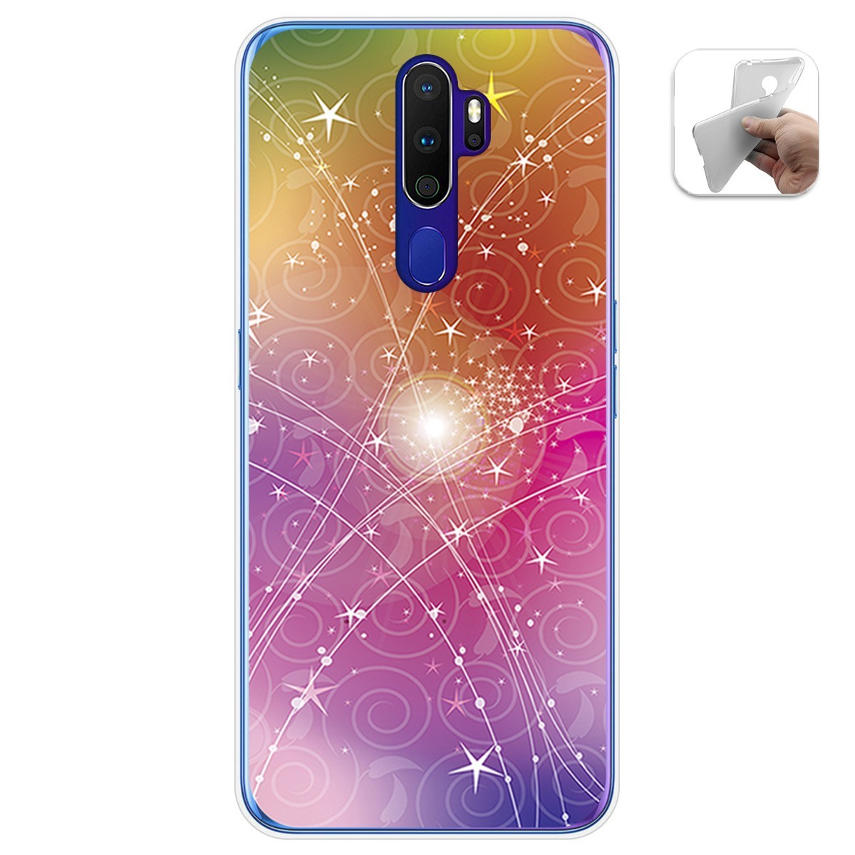 Funda Gel Tpu para Oppo A9 2020 diseño Abstracto Dibujos