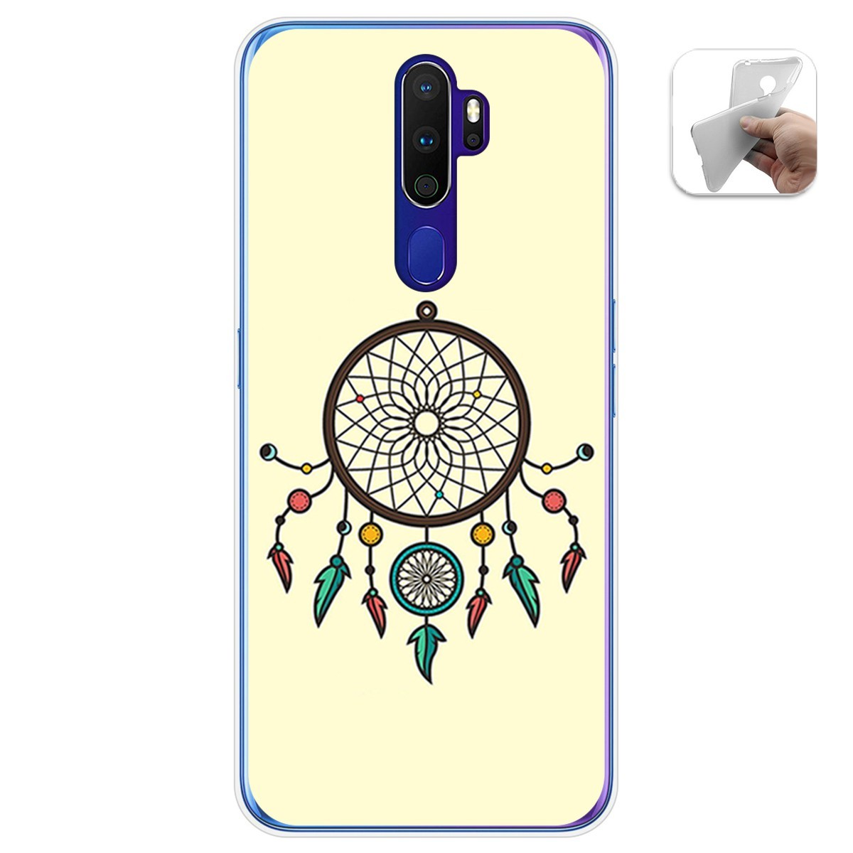 Funda Gel Tpu para Oppo A9 2020 diseño Atrapasueños Dibujos