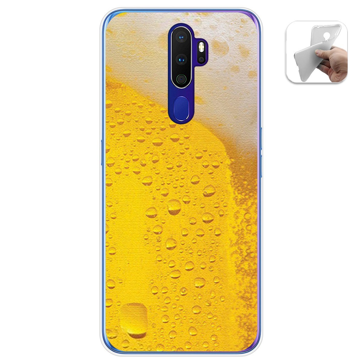 Funda Gel Tpu para Oppo A9 2020 diseño Cerveza Dibujos