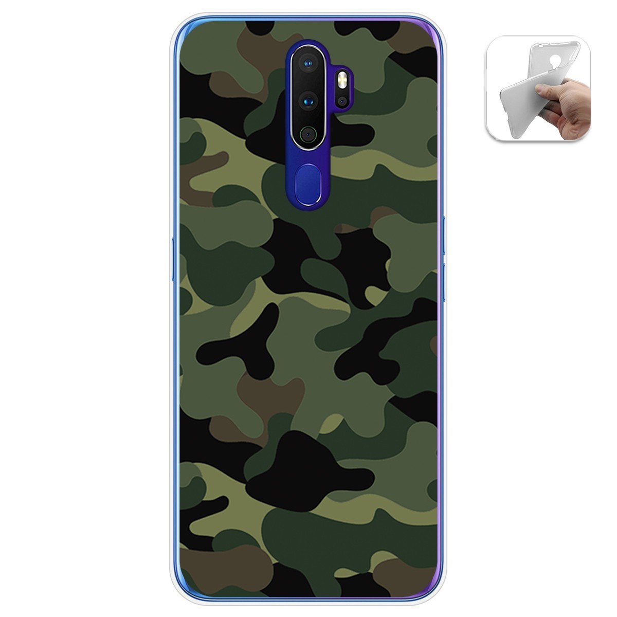 Funda Gel Tpu para Oppo A9 2020 diseño Camuflaje Dibujos