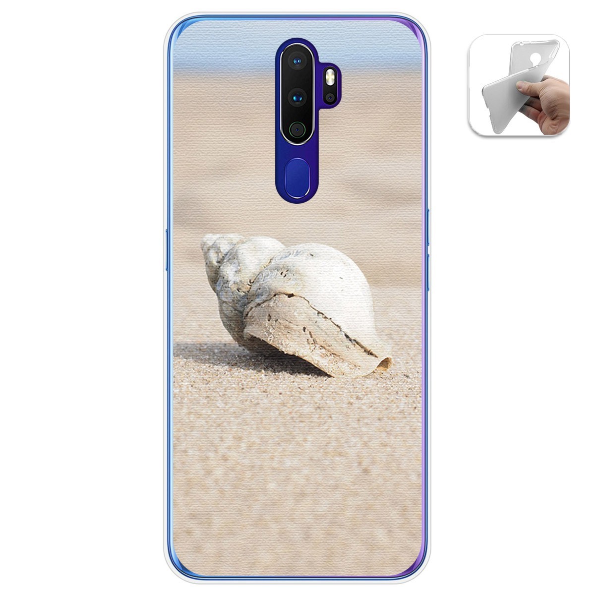 Funda Gel Tpu para Oppo A9 2020 diseño Concha Dibujos