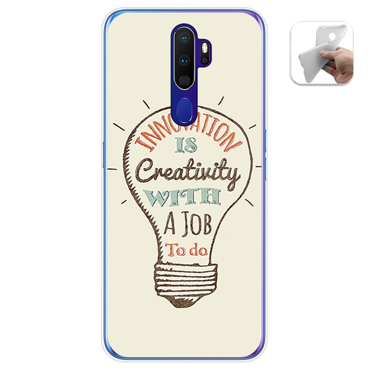 Funda Gel Tpu para Oppo A9 2020 diseño Creativity Dibujos