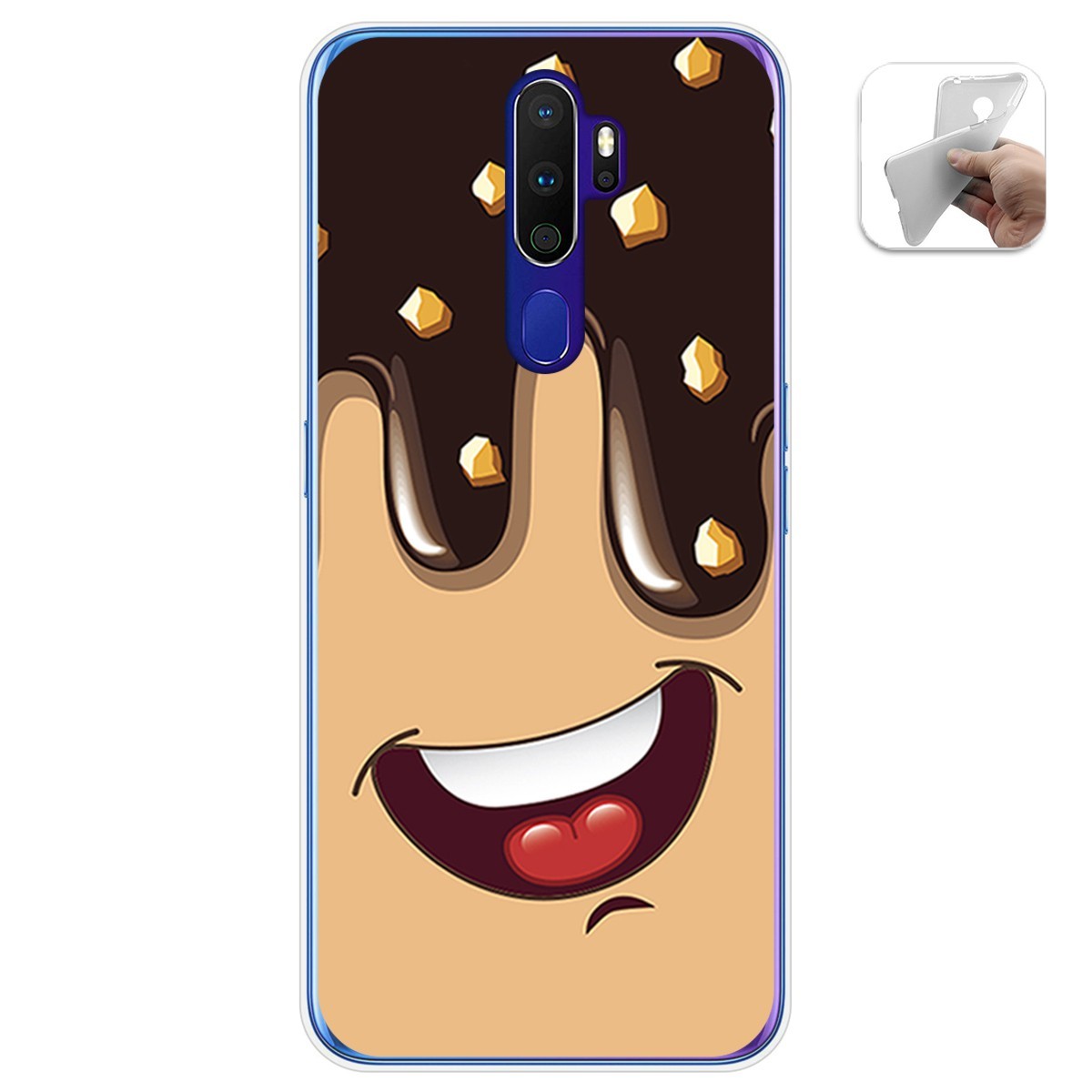 Funda Gel Tpu para Oppo A9 2020 diseño Helado Chocolate Dibujos