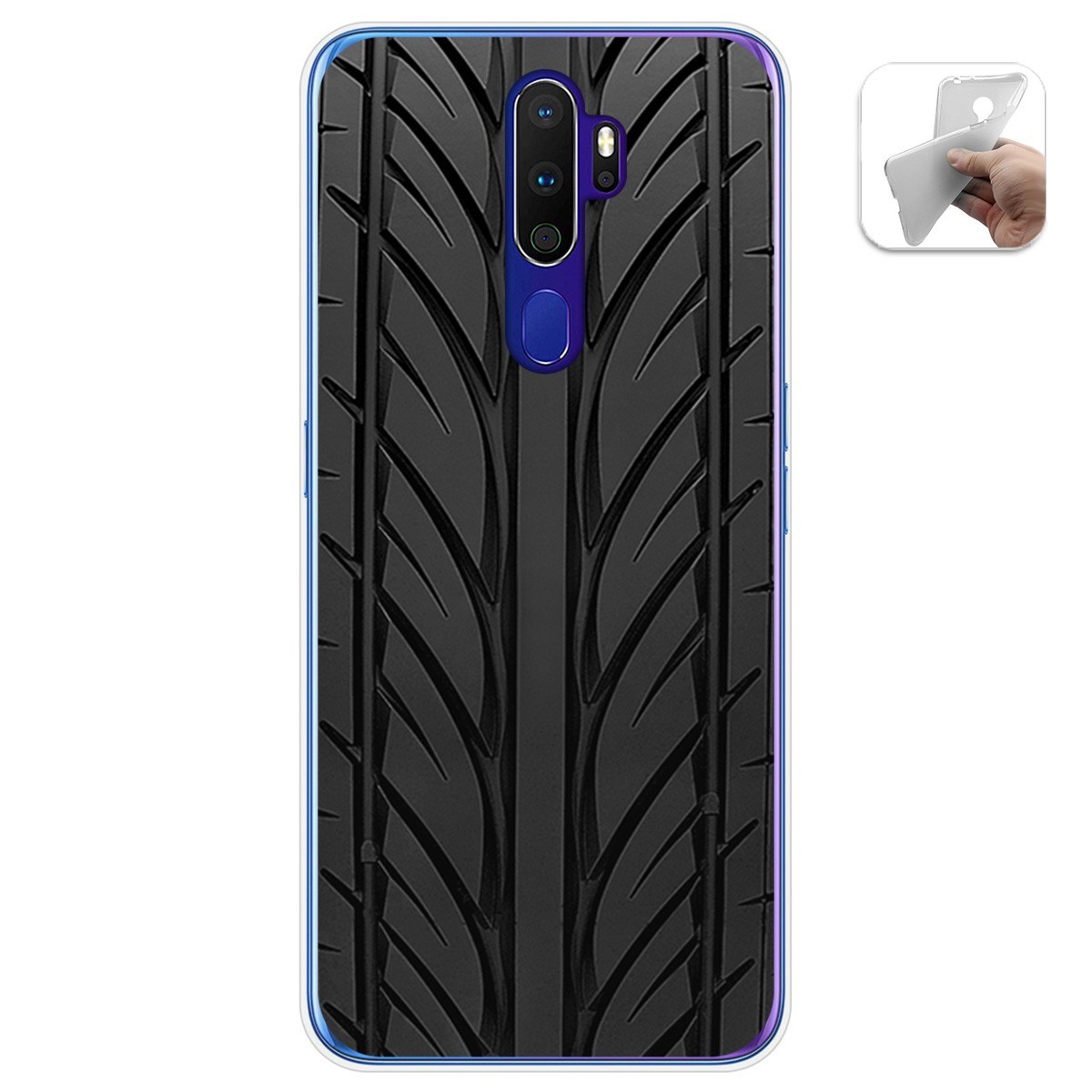 Funda Gel Tpu para Oppo A9 2020 diseño Neumatico Dibujos