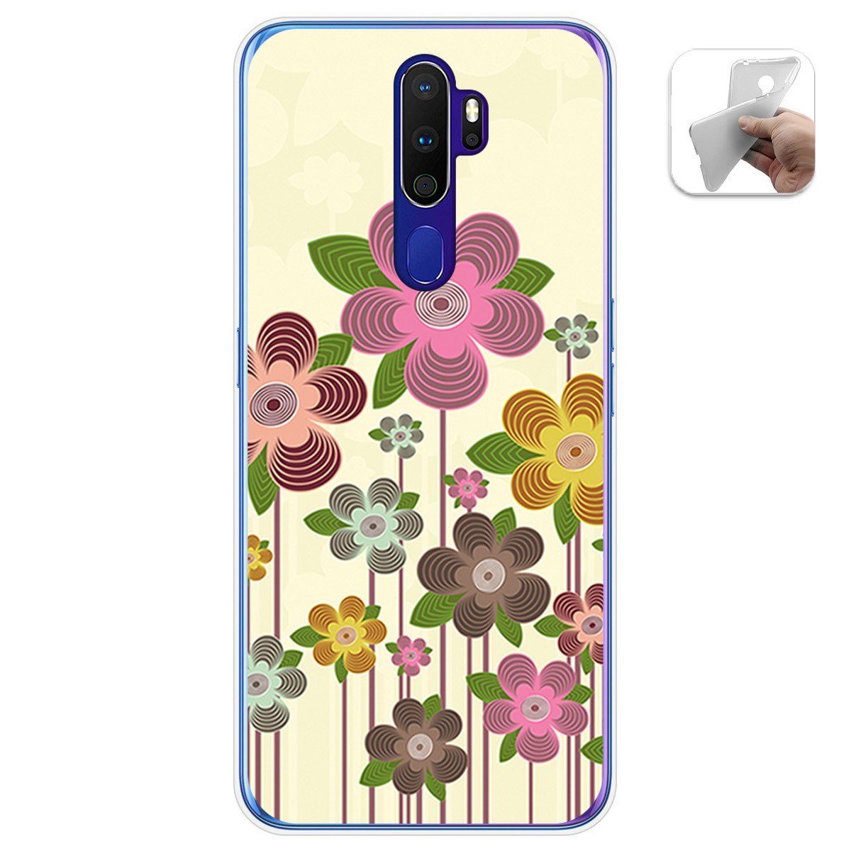 Funda Gel Tpu para Oppo A9 2020 diseño Primavera En Flor Dibujos