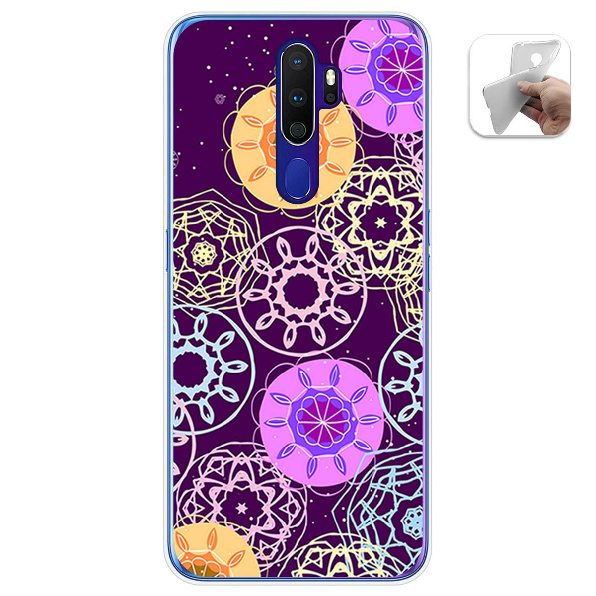 Funda Gel Tpu para Oppo A9 2020 diseño Radial Dibujos