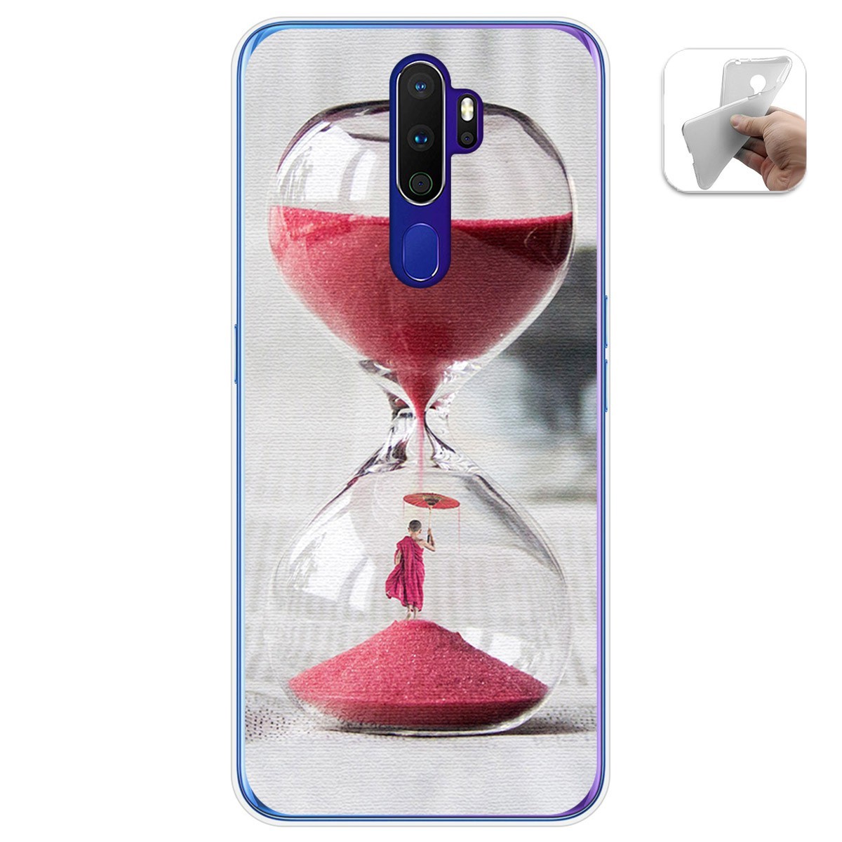 Funda Gel Tpu para Oppo A9 2020 diseño Reloj Dibujos