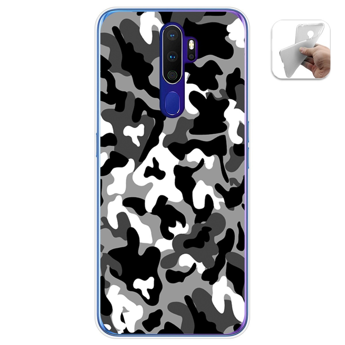 Funda Gel Tpu para Oppo A9 2020 diseño Snow Camuflaje Dibujos